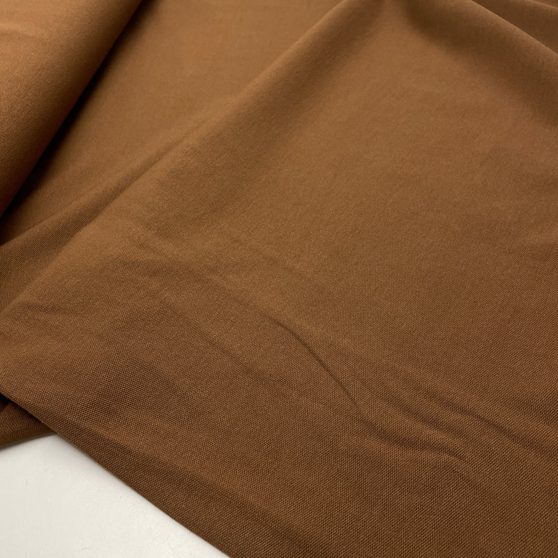 Punto Milano Jersey Stoff mit Struktur uni braun
