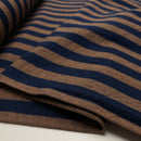 Dyed Baumwolle Stoff Streifen blau braun