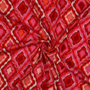 Viskose Stoff Webware Digital Muster rot
