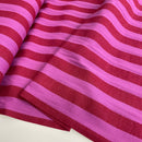 Dyed Baumwolle Stoff Karo Streifen pink rosa