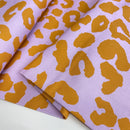 Ilja Fabrik Canvas Baumwolle Stoff Leo Muster Animalprint flieder