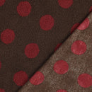 Teddy Jacquard Plüsch Stoff Jackenstoff Dots Punkte braun
