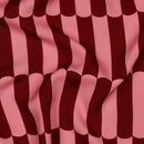 Viskose Ecovero Stoff Webware Muster rosa rot
