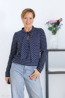 Jersey Stoff Streifen Swafing Isa blau