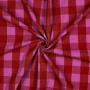 Dyed Baumwolle Stoff Karo kariert pink