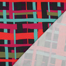 Nerida Hansen Viskose Stoff mit Stretchanteil Webware kariert rot