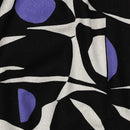 Leinen Viskose Stoff Muster schwarz lila