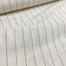 Swafing Landshut Leinen Viskose Stoff Streifen naturweiß schwarz