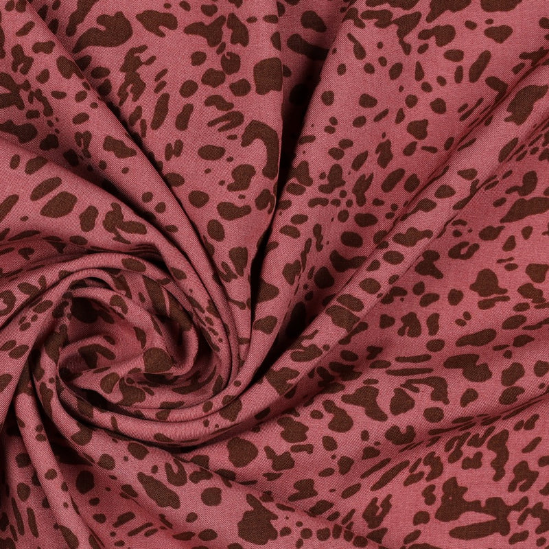 Viskose Stoff Animal Skin rosa braun