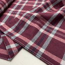 Baumwoll Flanell Stoff Swafing Yukon bordeaux kariert