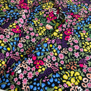 Swafing Malibou French Terry Sweat Stoff Blumen schwarz