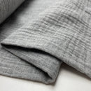 Musselin Double Gauze Baumwolle grau meliert