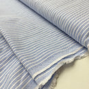 Oxford Baumwolle Stoff Webware Streifen hellblau