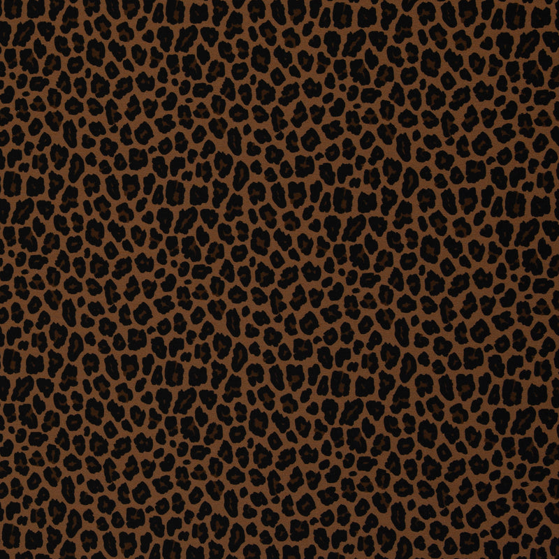 Swafing Theo Jersey Stoff Leo Animalprint braun