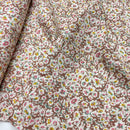 Viskose Crinkle Stoff Webware Blumen braun