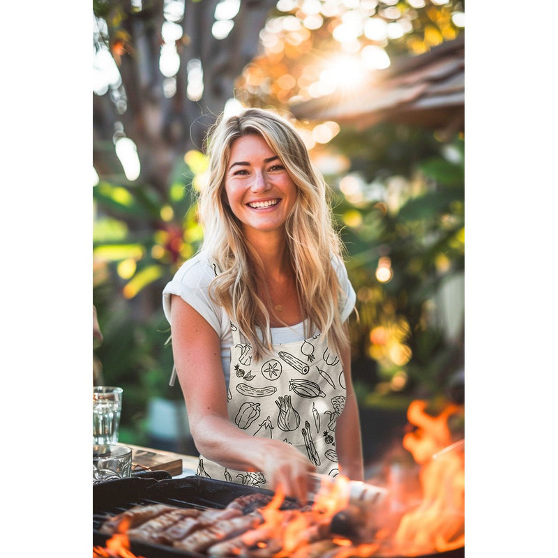 Canvas Baumwolle Stoff Gemüse beige