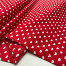 Swafing Rotenburg Baumwolle Stoff Herzen rot