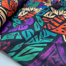 Viskose Jersey Stoff Digital Blumen schwarz