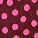 Teddy Jacquard Plüsch Stoff Jackenstoff Dots Punkte bordeaux
