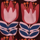 Viskose Ecovero Stoff Webware Blumen braun rosa
