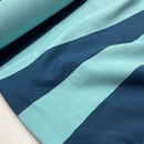 French Terry Sweat  Stoff Streifen blau