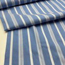 Weiche Baumwolle Stoff für Bekleidung Streifen Muster blau