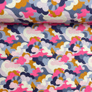 Softshell Stoff Muster pink bunt