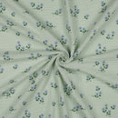 Poppy Musselin Stoff Double Gauze Baumwolle Blumen mint