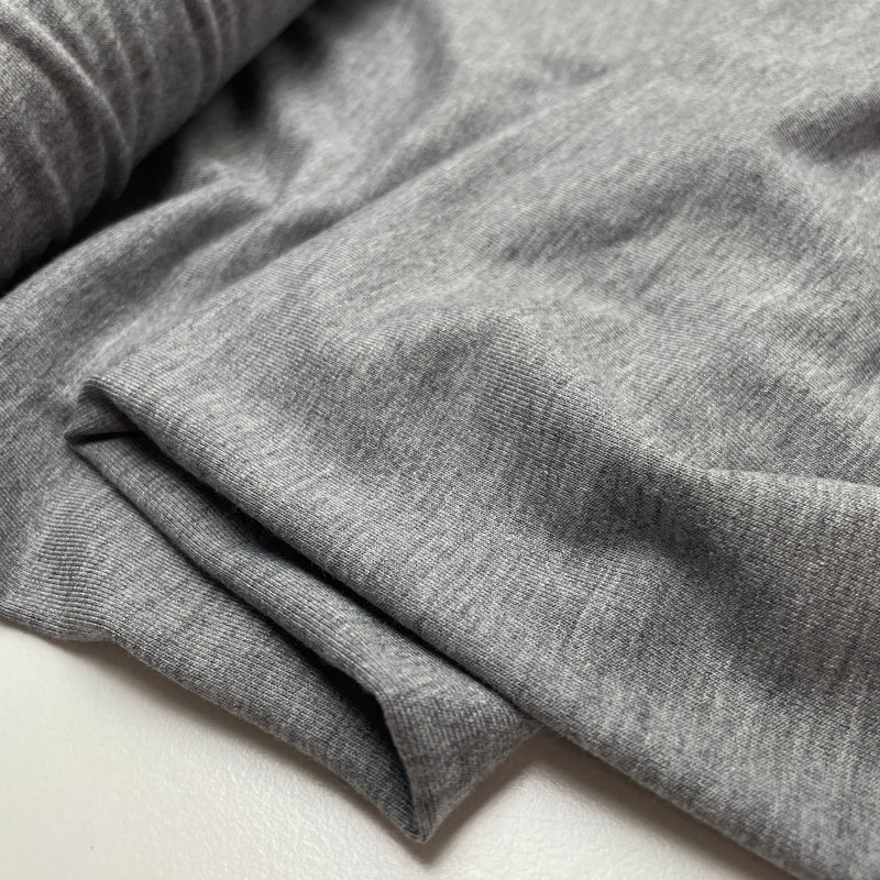 Toptex Viskose Jersey uni grau meliert