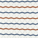 Strick Ajour Jacquard Stoff Streifen ecru