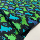 Swafing Tim Baumwolle Stoff Dinos schwarz