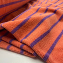 Kurzfloorfrottee Frottee Streifen orange lila
