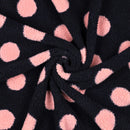 Teddy Jacquard Plüsch Stoff Jackenstoff Dots Punkte blau