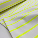 French Terry Sweat  Stoff Streifen neon gelb weiß