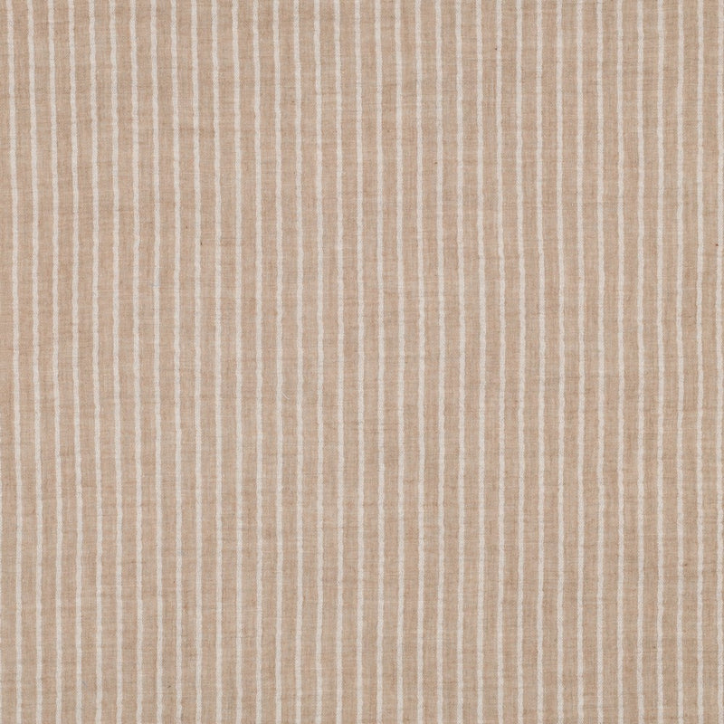 Musselin Stoff Double Gauze Baumwolle Streifen beige