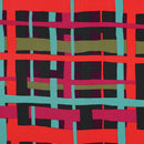 Nerida Hansen Viskose Stoff mit Stretchanteil Webware kariert rot