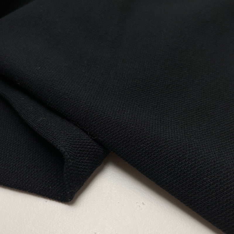 Punto Milano Jersey Stoff mit Struktur uni schwarz