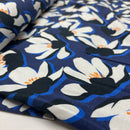 Swafing Ulla Modal Jersey Stoff Blumen blau