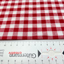 Poppy Checks Baumwolle Stoff kariert rot