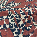 Weiche Baumwolle Stoff für Bekleidung Leo Muster braun