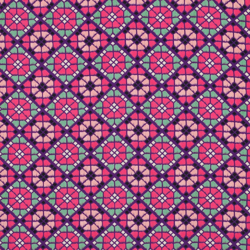 Viskose Ecovero Stoff Muster pink