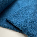 Teddy Boucle Stoff Jackenstoff mit Fleeceabseite petrol