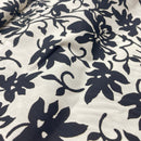 Fibre Mood Baumwolle Stoff Webware Blumen offwhite