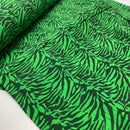 Musselin Stoff Double Gauze Zebra Muster grün