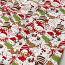 Swafing Holly French Terry Sweat Stoff Weihnachten weiß