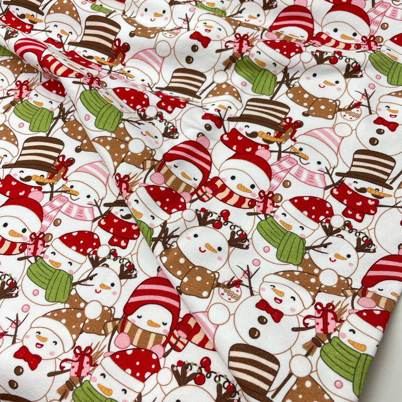 Swafing Holly French Terry Sweat Stoff Weihnachten weiß