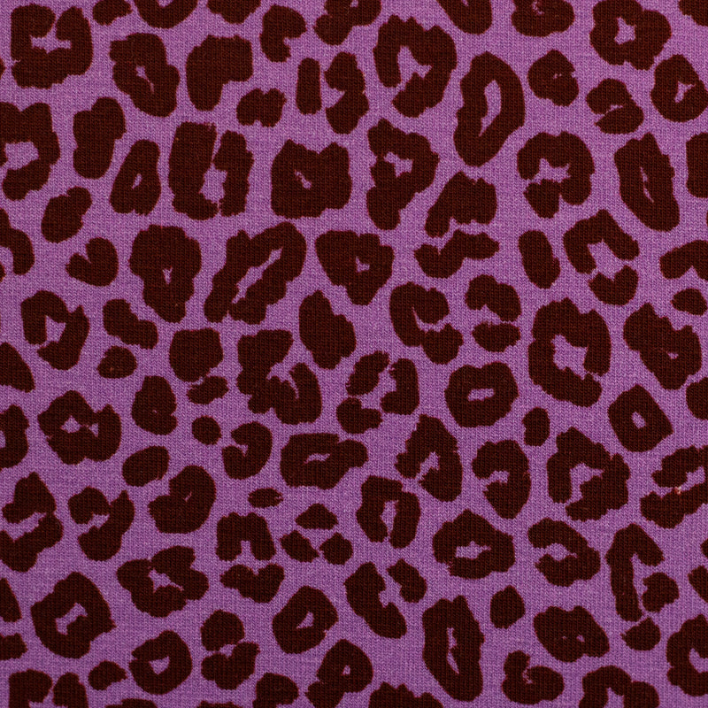 Swafing Cleopatra Jersey Stoff Leo Animalprint beere