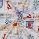 Canvas Stoff Sommer Patchwork bunt