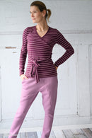 Jersey Stoff Streifen Swafing Isa lila