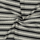 Strick Jacquard Stoff Streifen schwarz